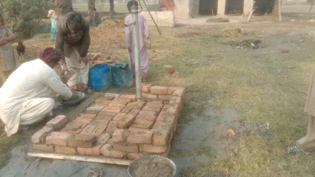 Water pump installation 14